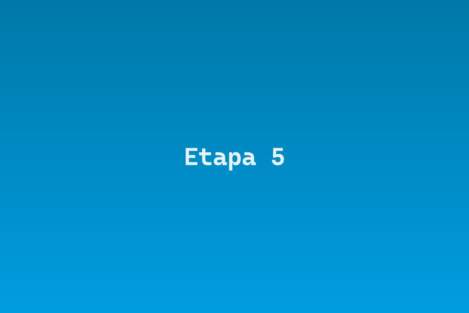 Etapa 5